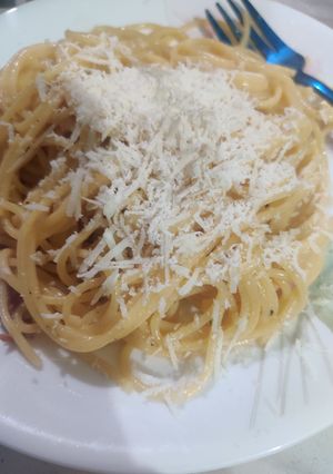 A picture of Spaghetti Alla Carbonara.
