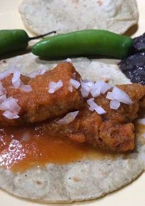 Una foto de Chicharrón guisado