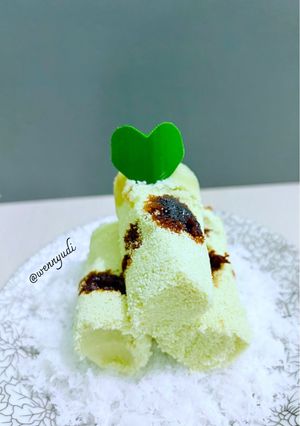 Foto resep Kue Putu Pandan (Cetakan daun pisang)