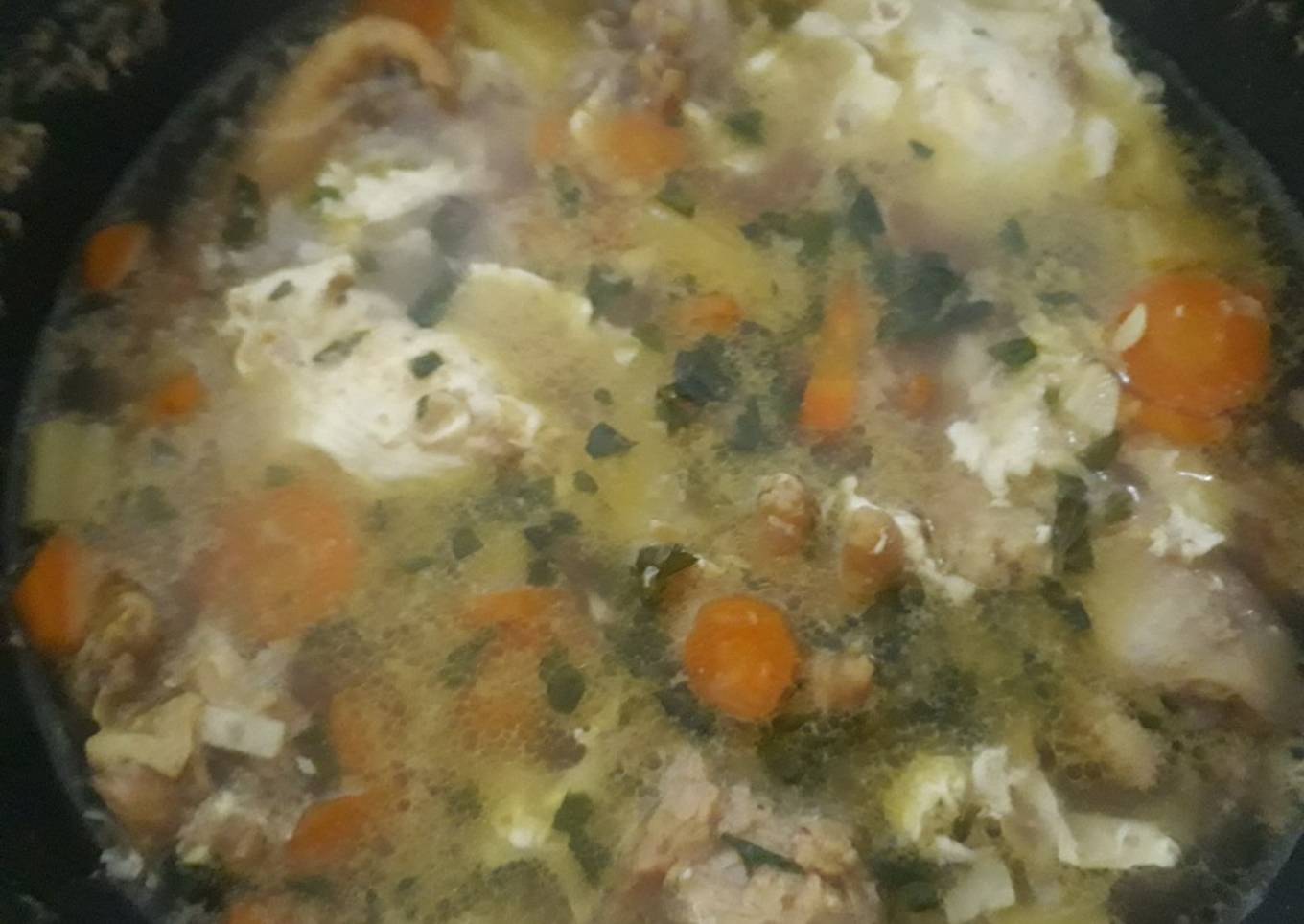 Sop ayam telor untuk flu