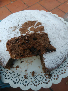 Una foto de Torta "trocitos" de dulce de batata y chocolate 🍫