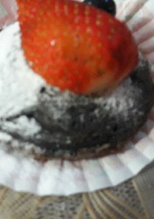 Una foto de Volcán de chocolate