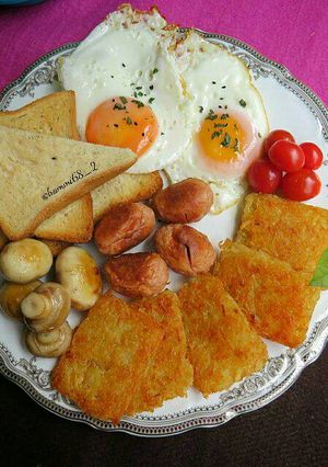 عکسی از دستور هش براون - صبحانه