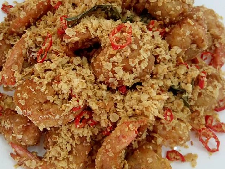 Cara Gampang Menyiapkan Resep Udang goreng nestum (oatmeal) ala me 🥰 yang Uenak Anti Ribet, Menggugah Selera