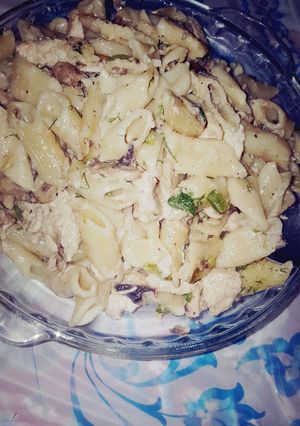 عکسی از دستور پاستا مرغ و قارچ 😻مامان پز✨