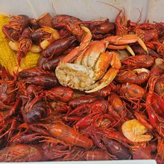 A picture of Cajun crawfish: Texas style.