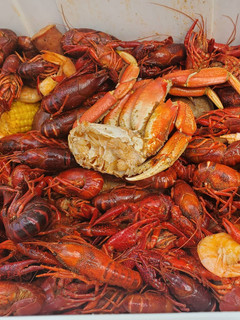 A picture of Cajun crawfish: Texas style.