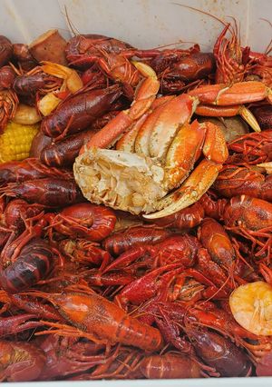 A picture of Cajun crawfish: Texas style.