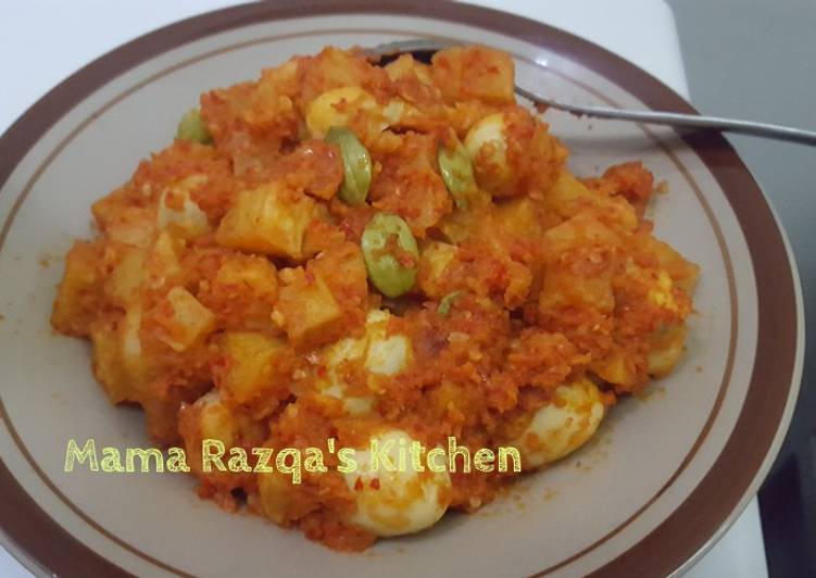 Resep Sambel goreng kentang, telur puyuh, udang, pete Anti Gagal