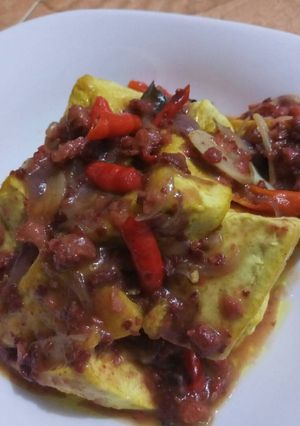 Foto resep Tahu kuning siram kornet super pedas😎