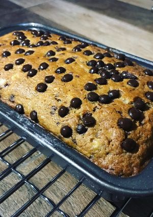 Foto resep Eggless Banana Cake (Kue Pisang Irit Tanpa Telur Tanpa Mixer)