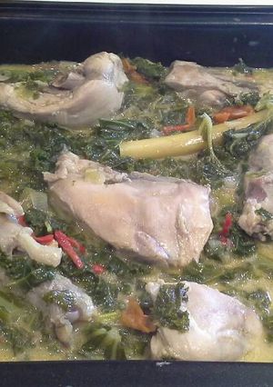 Foto resep 1. Ayam kale masak santan