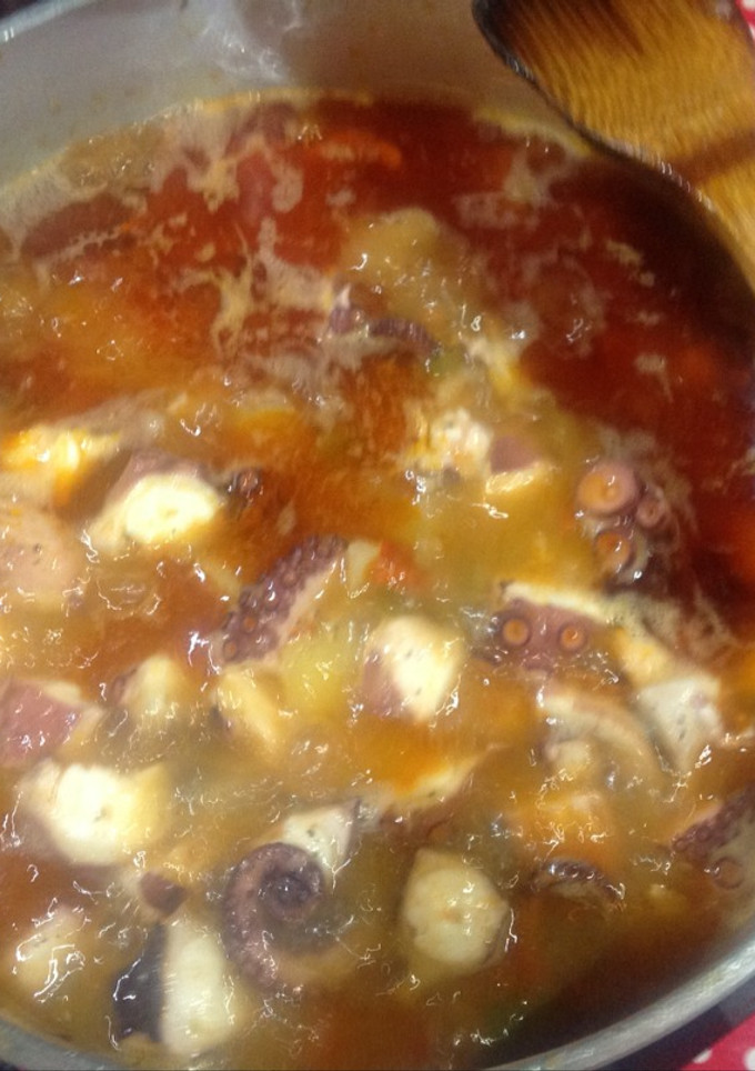 Una foto de Patatas guisadas con pulpo