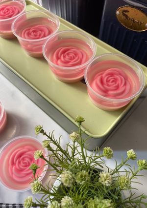 Foto resep Puding mawar