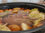 A picture of crock pot corned beef