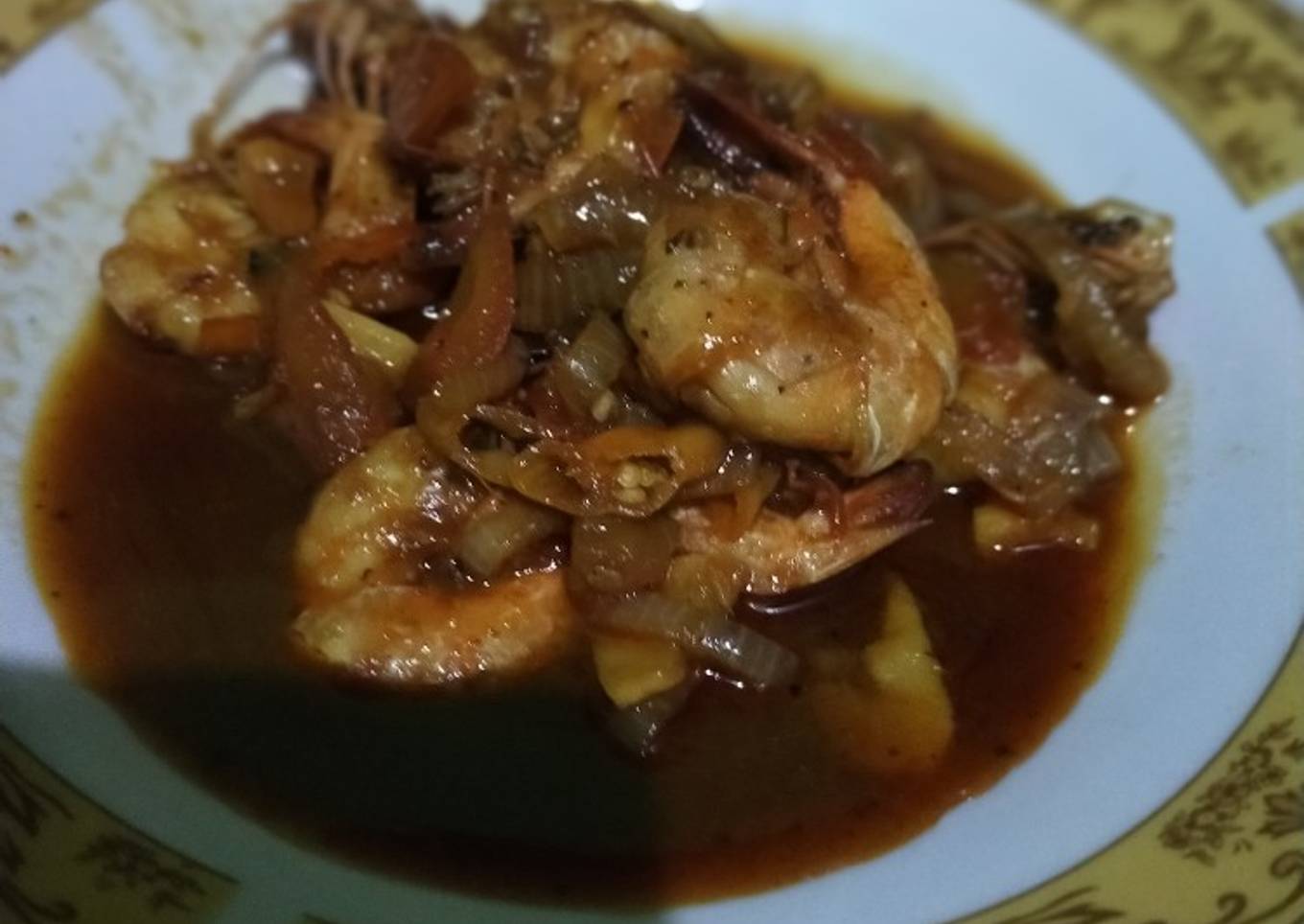 Udang asam pedas
