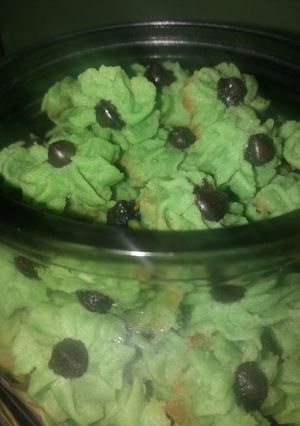 Foto resep Kue Semprit Pandan Hijau