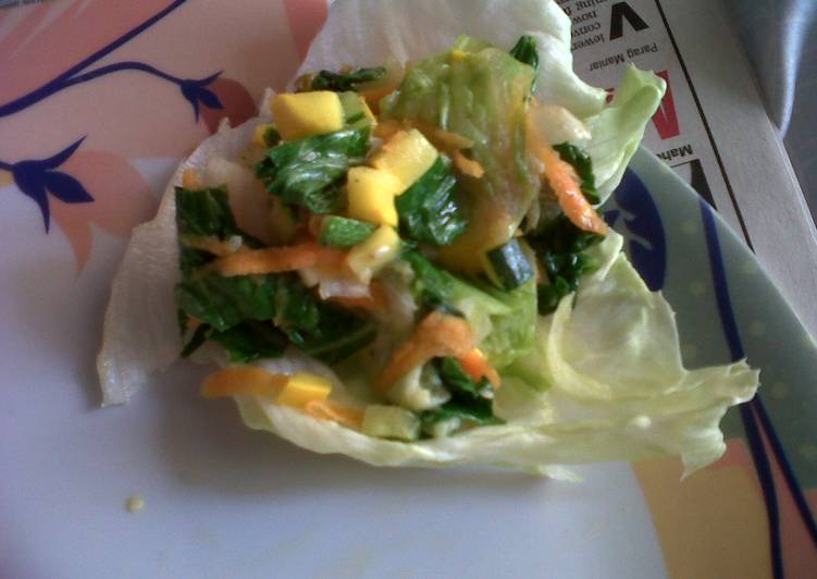 How to Prepare Speedy Bok Choy-Zucchini in Lettuce cups