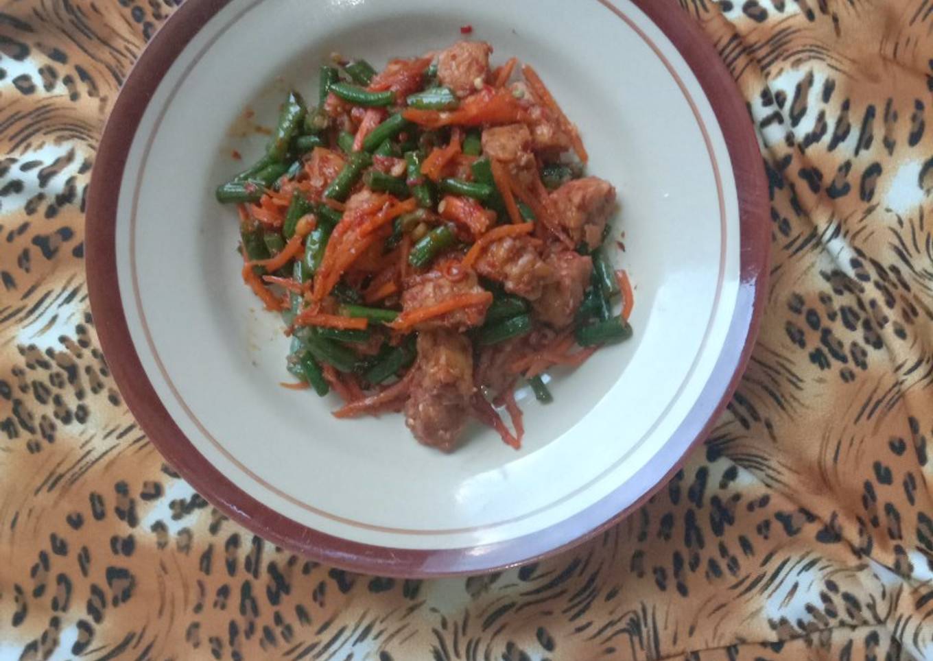 Tumis Kacang Panjang Tempe Wortel