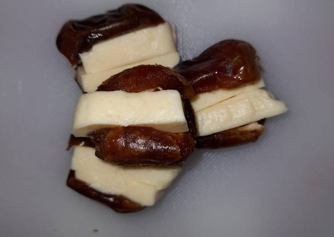 Resep Kurma Isi Keju Simple cukup 2 bahan, Enak