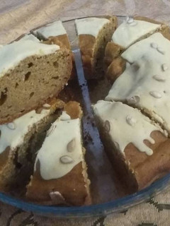 Una foto de Torta de calabaza sin azúcar ni huevo