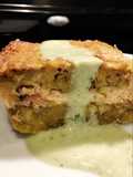 Pastel de plátano y salmón