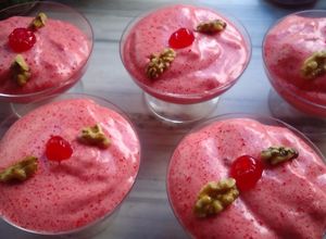 Una foto de Espuma de fresa