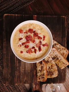 A picture of Potato and corn chowder.