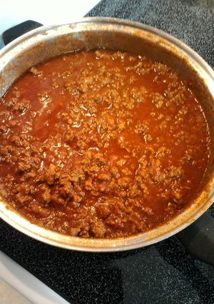 A picture of Old Time Hot Dog Sauce.