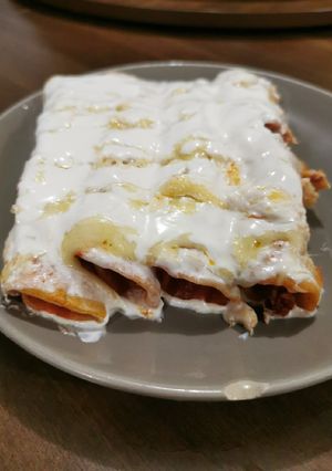 A picture of Chorizo Enchiladas.