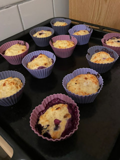 Áfonyás- Túrós muffin, Liszt nélkül recept fotója