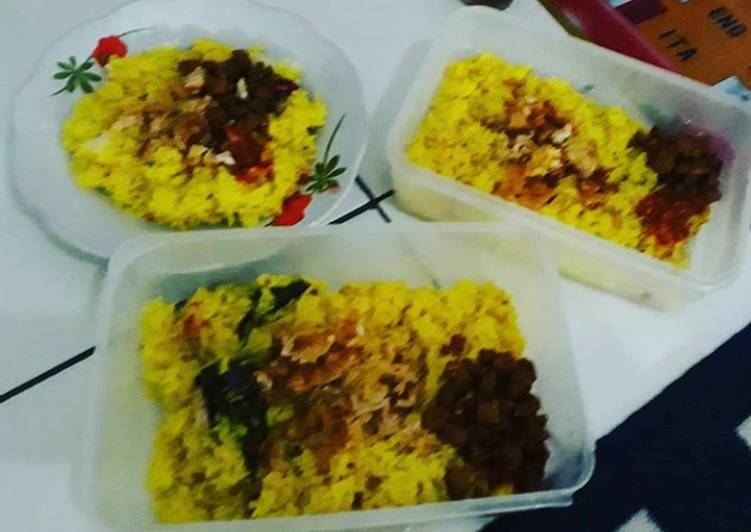 Nasi uduk Kuning rumahan #5resepterbaruku#