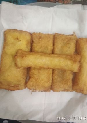 Foto resep Roti goreng isi pisang keju