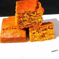 Carrot And Custard Jaggery Cake A picture of Carrot And Custard Jaggery Cake.