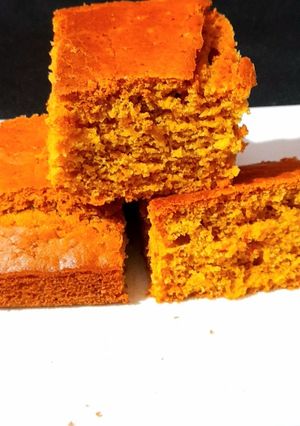 A picture of Carrot And Custard Jaggery Cake.