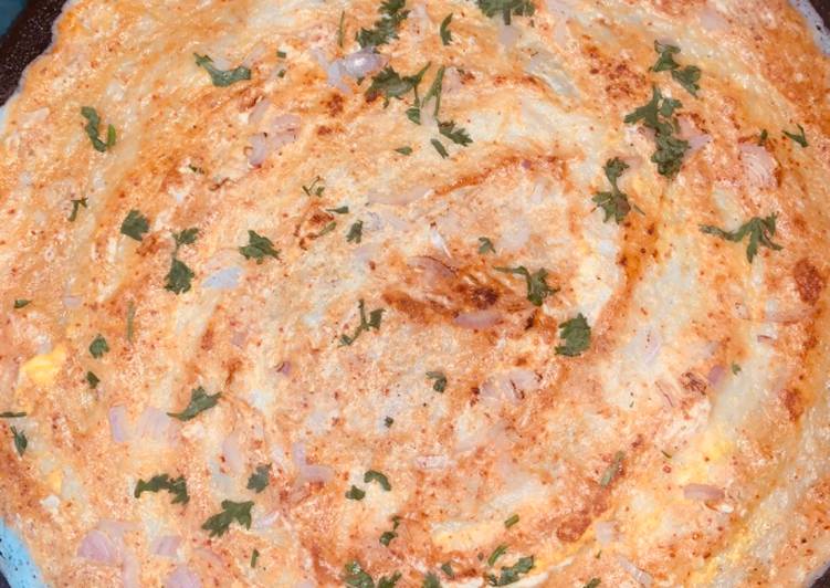 Steps to Prepare Quick Andhra spicy egg dosa