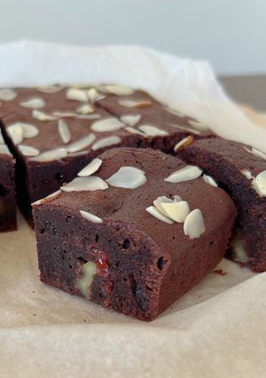 A picture of Fudgy Rum Cranberry & Nut Brownies (Easy & Moist Recipe).