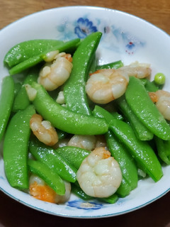 蝦仁炒甜豆 的食譜成品照片