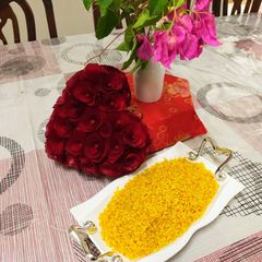 A picture of Crispy moong daal / nimko / quick and easy teatime snack.