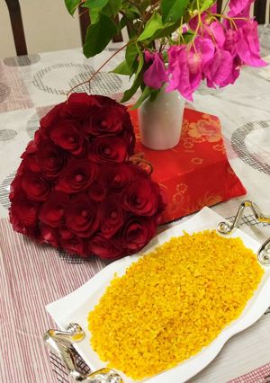 A picture of Crispy moong daal / nimko / quick and easy teatime snack.