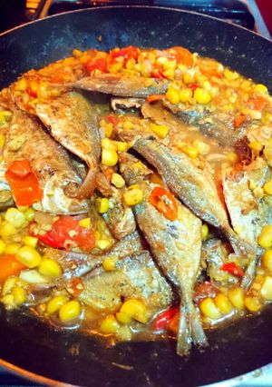 Foto resep Ikan Asin Tumis Jagung Manis