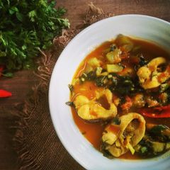 A picture of Boiled fish curry.