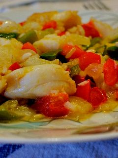 Una foto de Arroz integral con bacalao. Apto para personas con diabetes