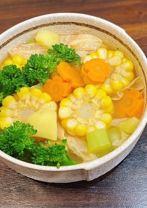 Hình của món Canh rau củ quả bổ dưỡng thanh mát.