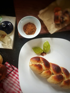 A picture of Braided nutrela bread.
