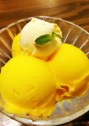 Una foto de Helado de mango