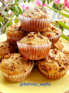 عکسی از دستور کاپ کیک خرما، نارگیل و گردو 🥥🌴