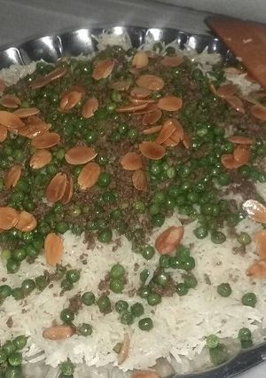 صورة لوصفة رز و بازلا