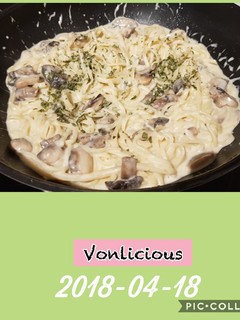 Foto resep Linguine creamy garlic mushroom