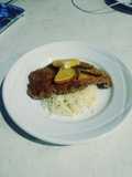 Fried cajun mangove snapper with citrus garlic butter rice
